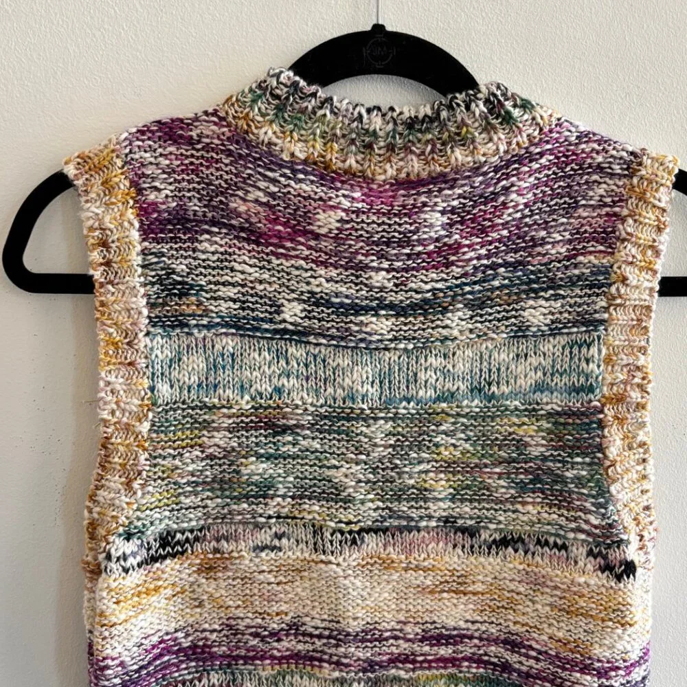 NWT Ulla Johnson Zenna Sleeveless Knit Sweater Multicolor Handcrafted Size M/L - Picture 9 of 10